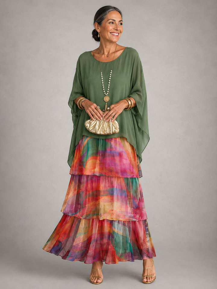 Lucinda™ | Elegant Flowing Maxi Dress