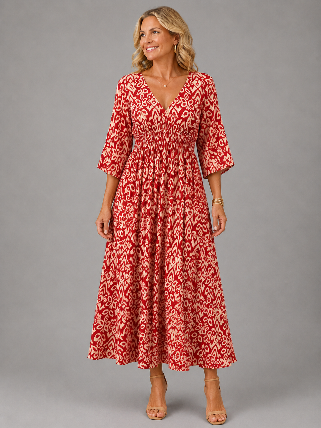 Babette™ | Bohemian Flow Midi Dress
