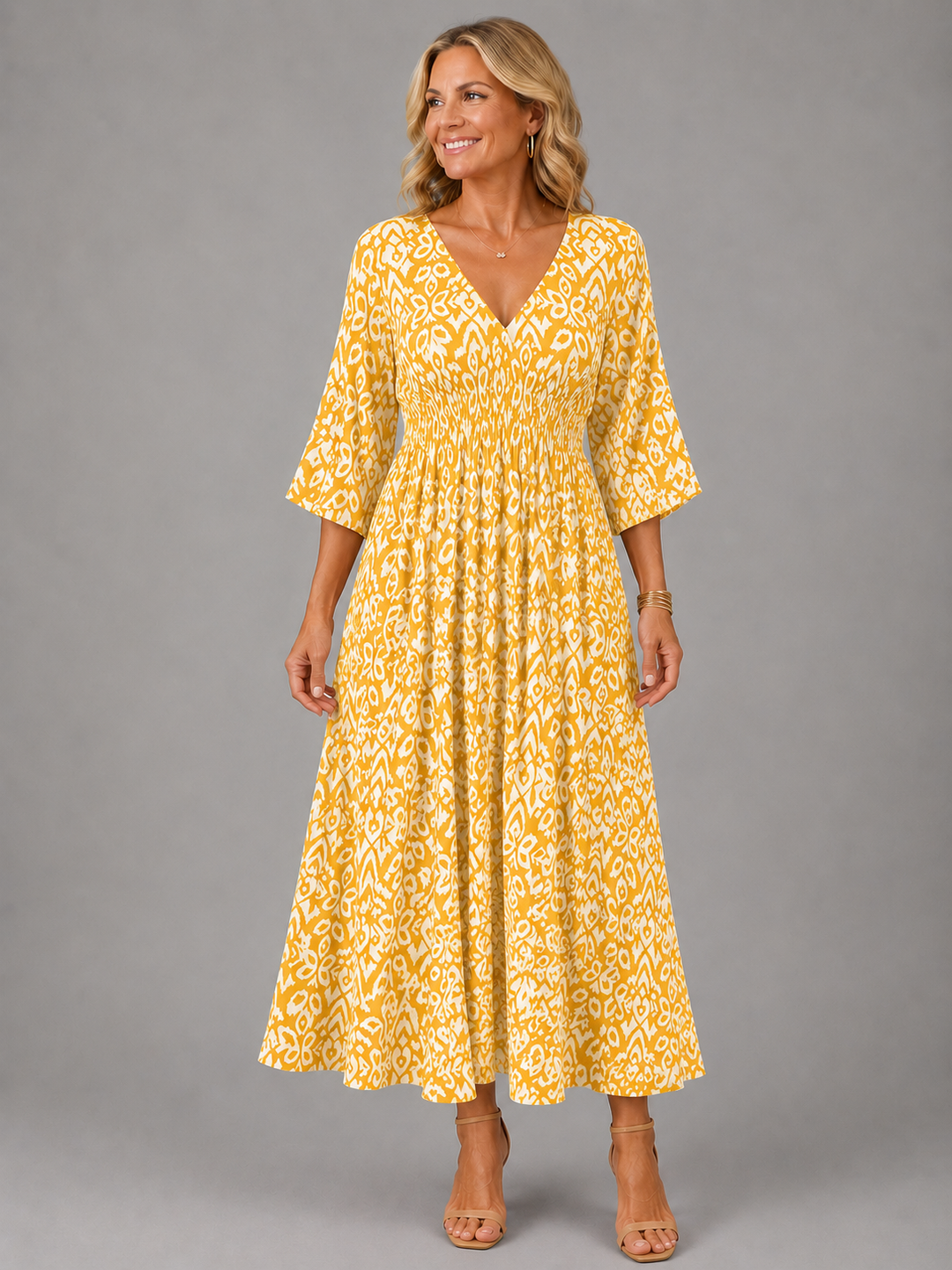 Babette™ | Bohemian Flow Midi Dress