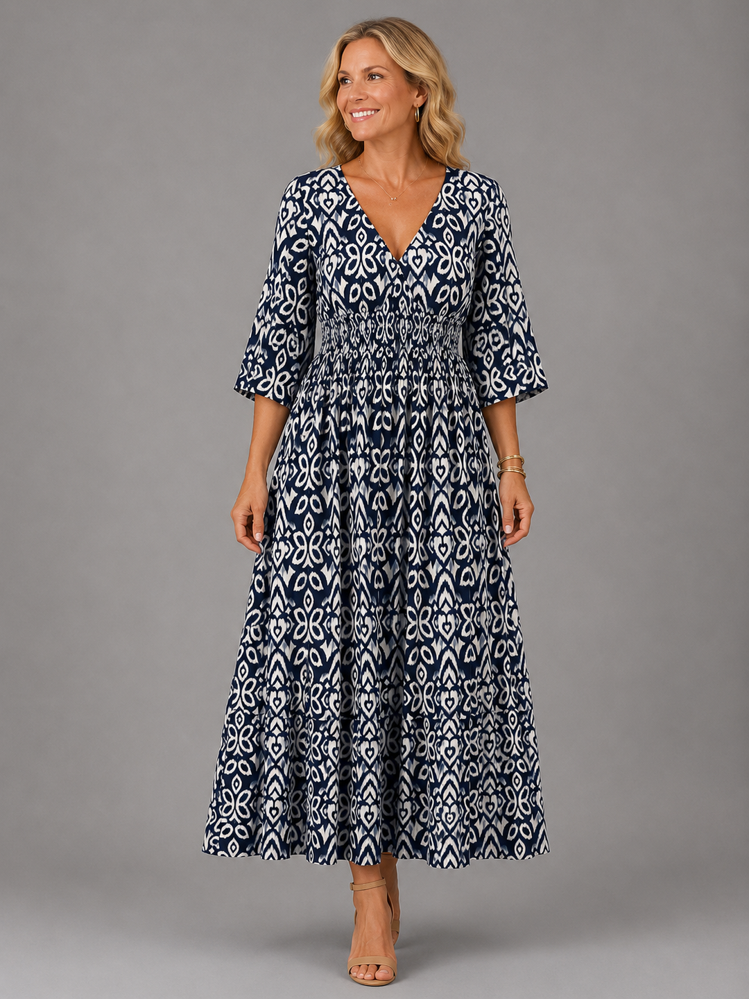 Babette™ | Bohemian Flow Midi Dress
