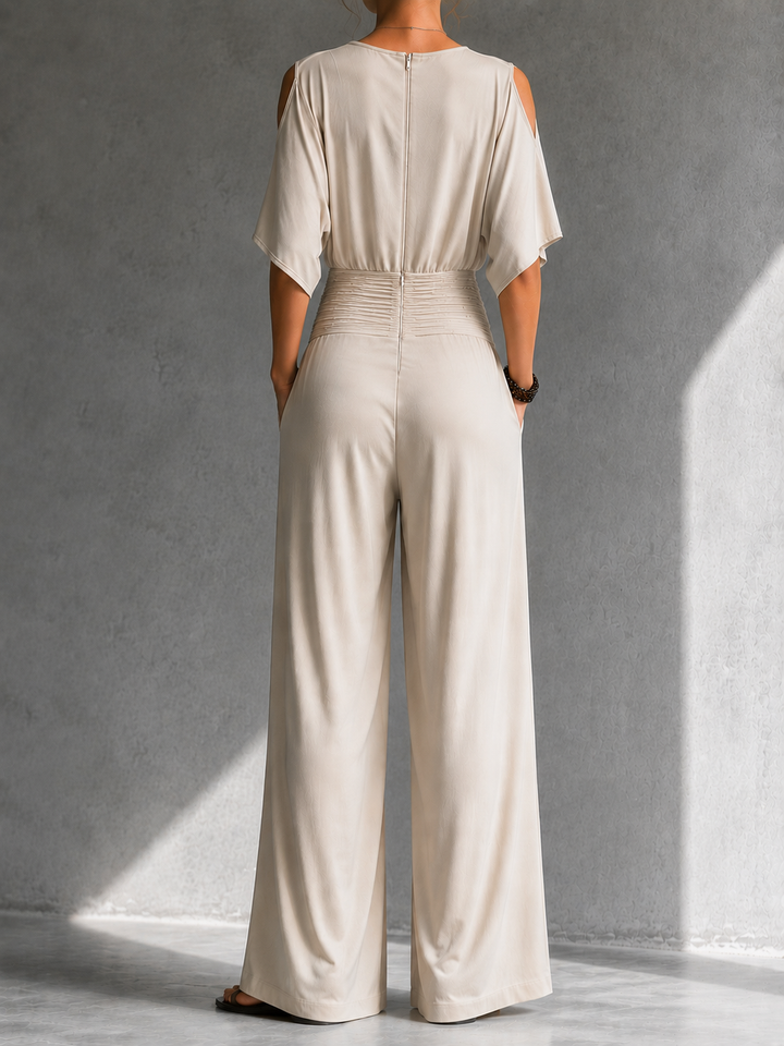 Korina - Elegant Wrap Jumpsuit with Wide Legs