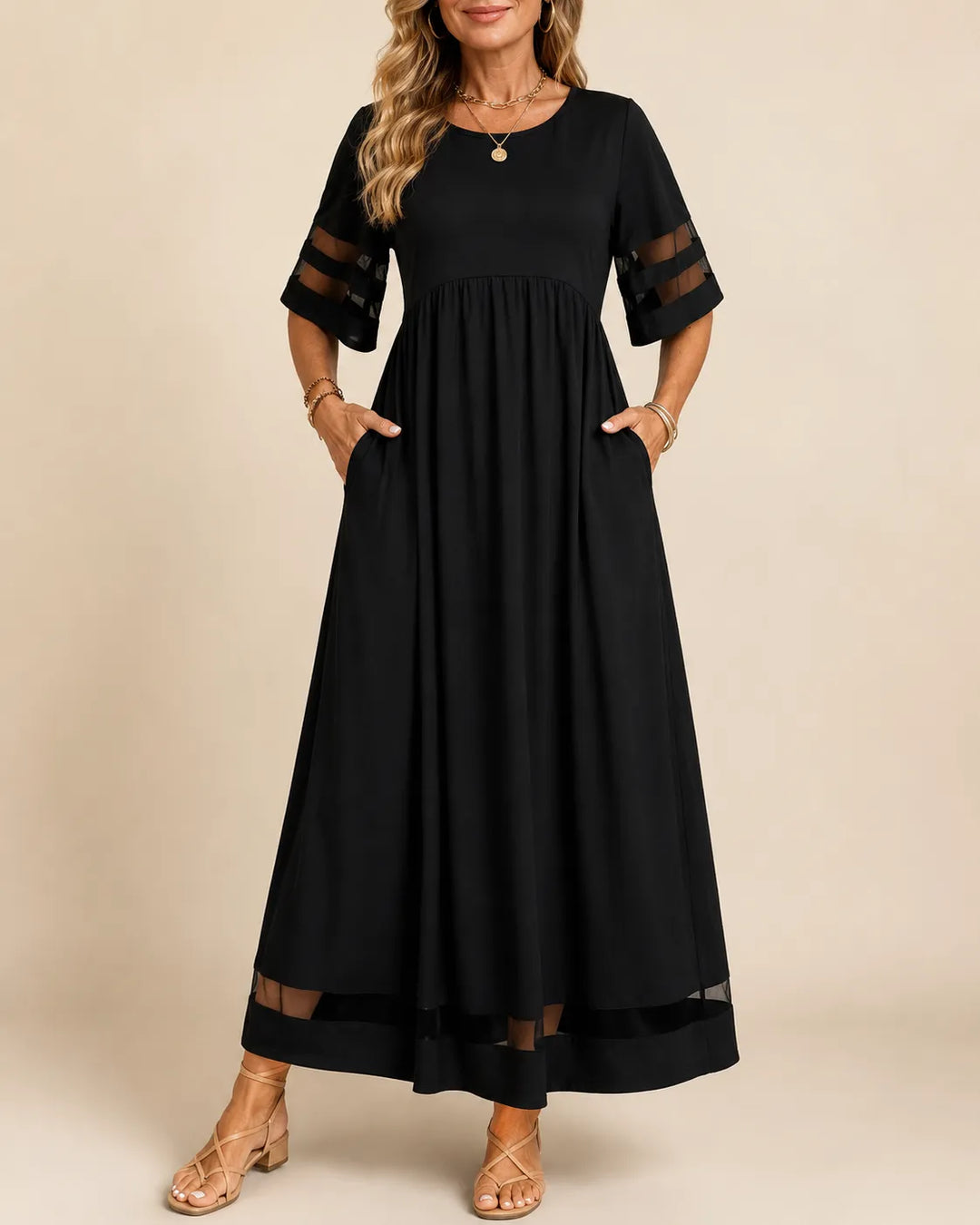 Regina™ – Flattering Tummy-Smoothing Midi Dress