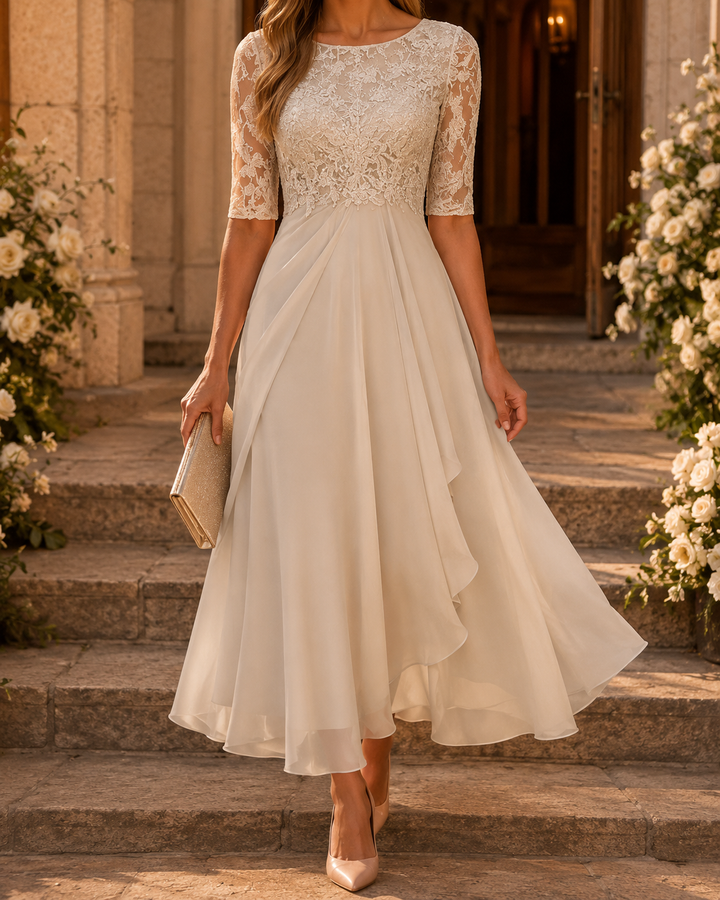 Vivienne – The Flattering Lace Midi Dress