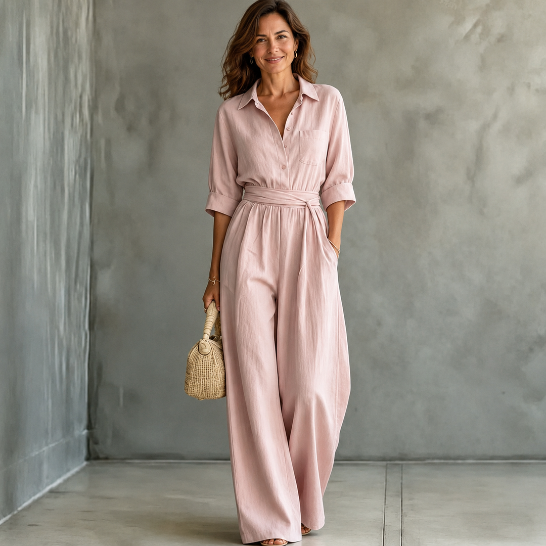 Lois | Wide-Leg Shirt Jumpsuit