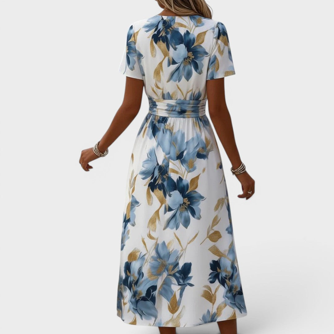 Juniper | Floral Wrap Waist Midi Dress