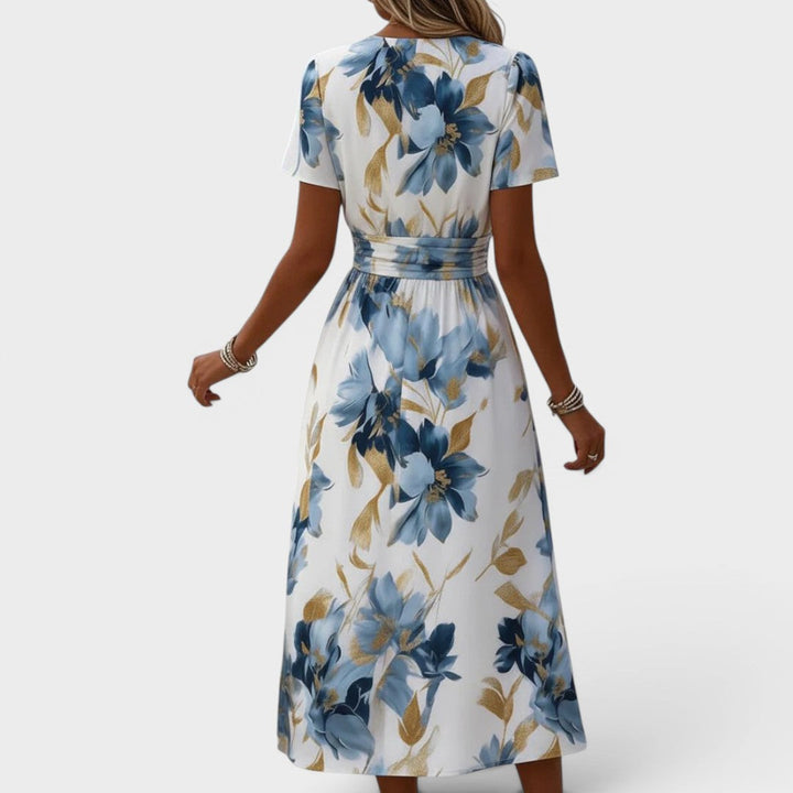 Juniper | Floral Wrap Waist Midi Dress
