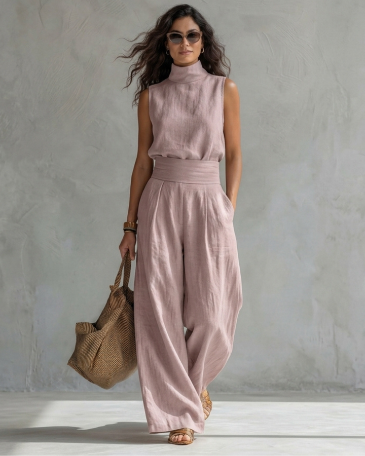 Rhoda | Elegant Wide Leg Pants and Top Set