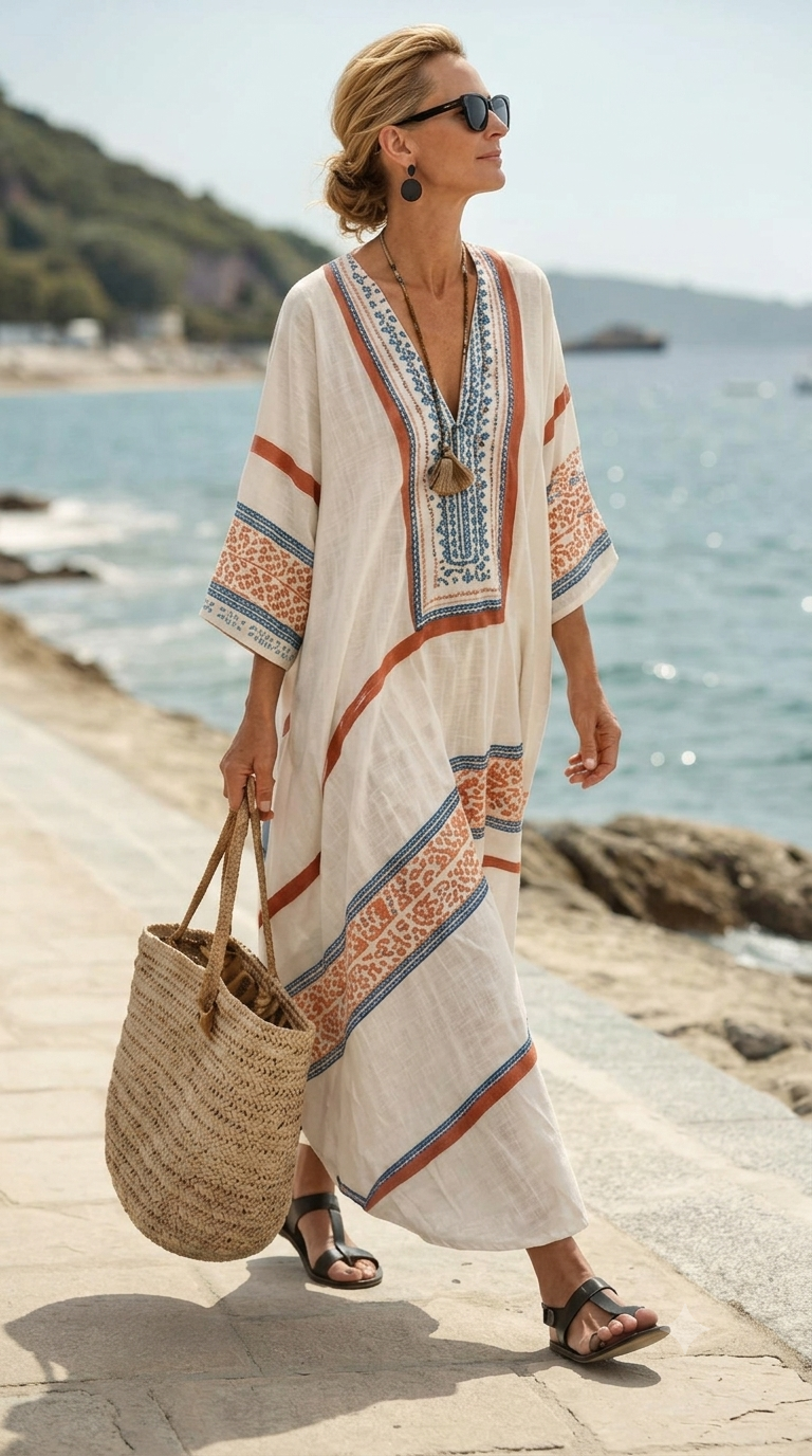 Candela | Elegant Long Summer Caftan