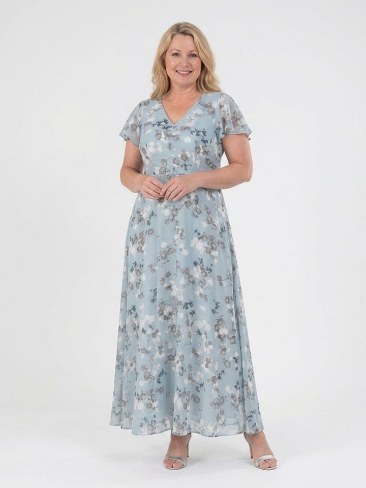 Bernice | Floral Chiffon Maxi Dress
