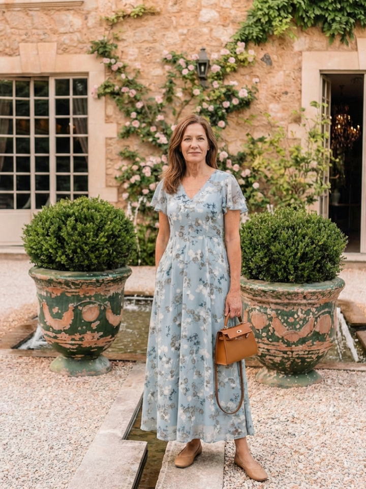 Bernice | Floral Chiffon Maxi Dress