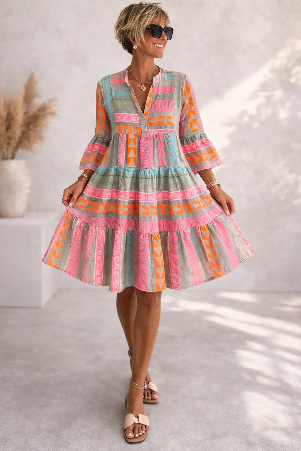 Venetia™ Timeless Vintage Grace Midi Dress