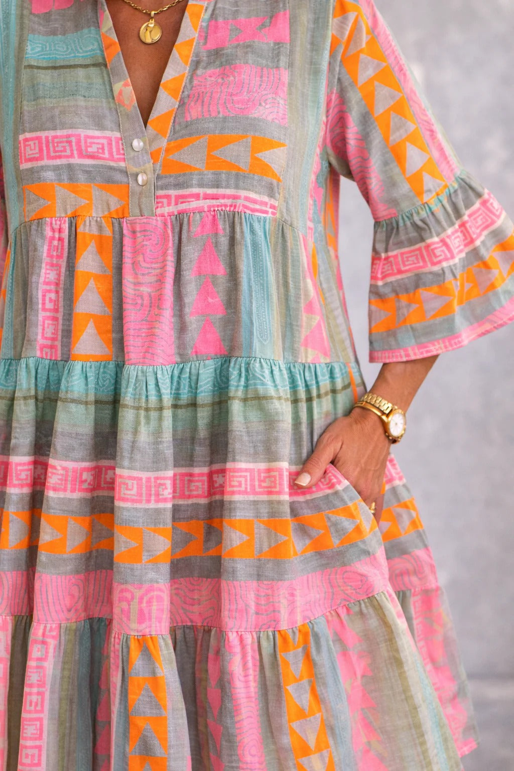 Venetia™ Timeless Vintage Grace Midi Dress