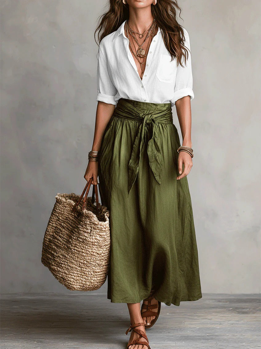 Verena | Tie-Waist Midi Set