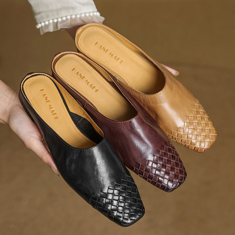 Laurine Genuine Leather Mules
