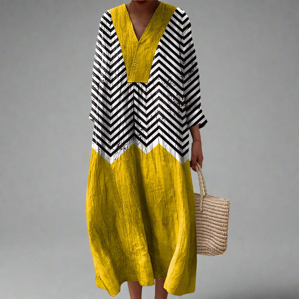 Gwen - Elegant Geometric Dress
