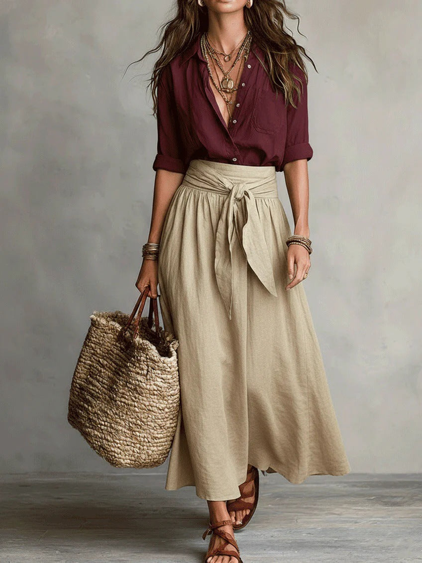 Verena | Tie-Waist Midi Set