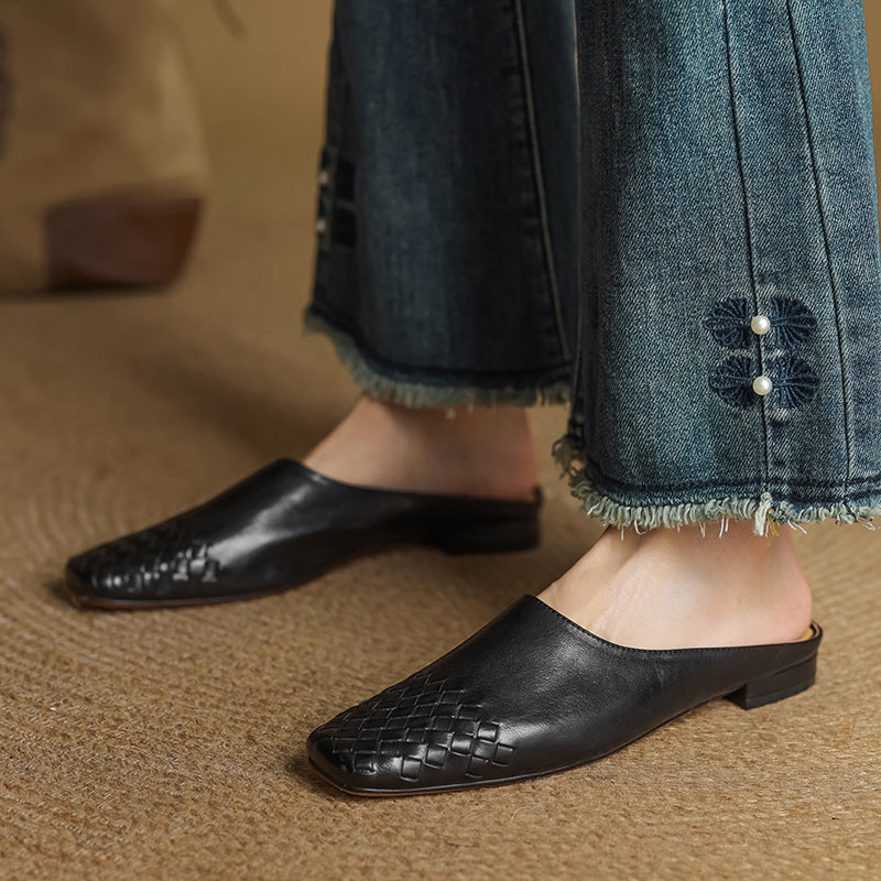 Laurine Genuine Leather Mules