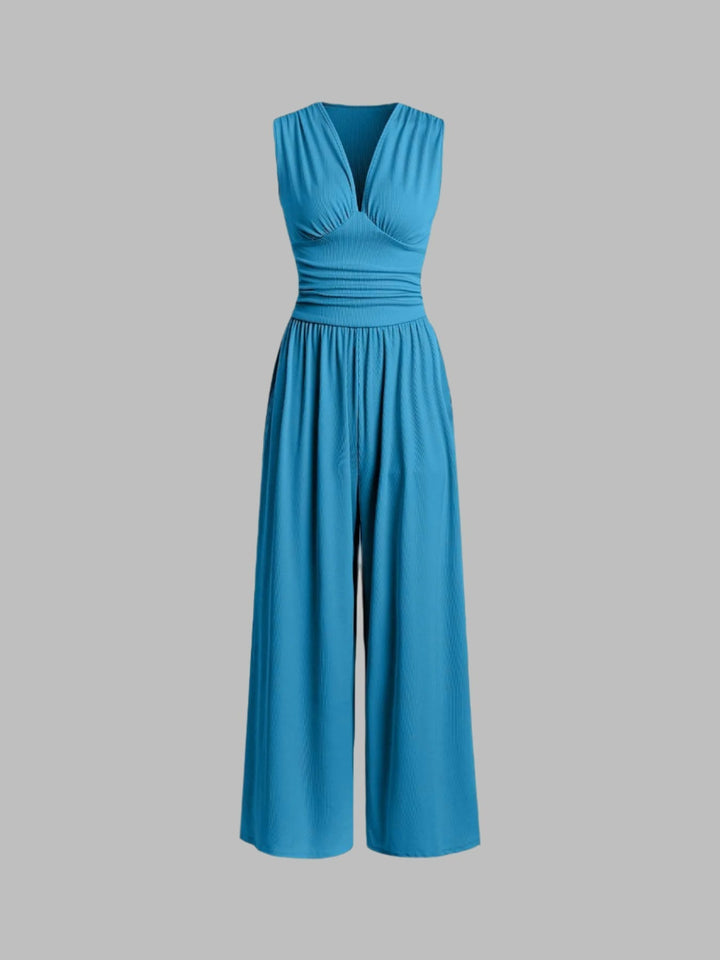 Rosabel – Elegant Sleeveless Jumpsuit with Wide Legs