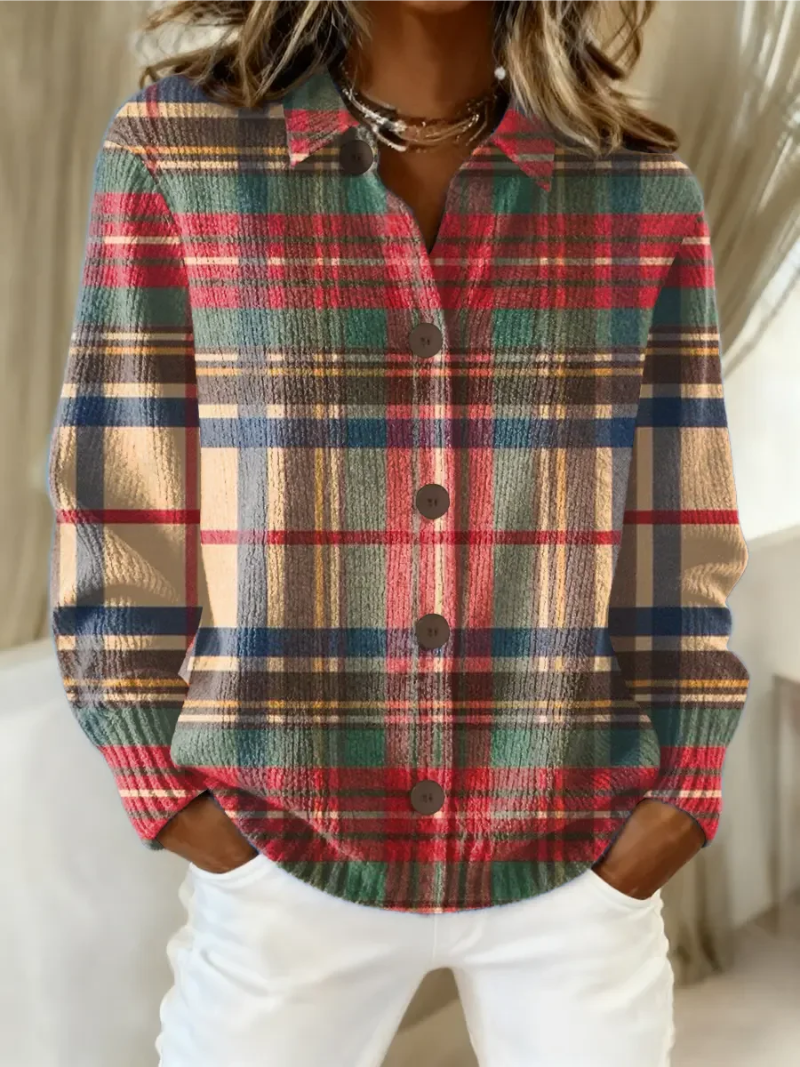 Deanna | Multicolor Plaid Button Cardigan