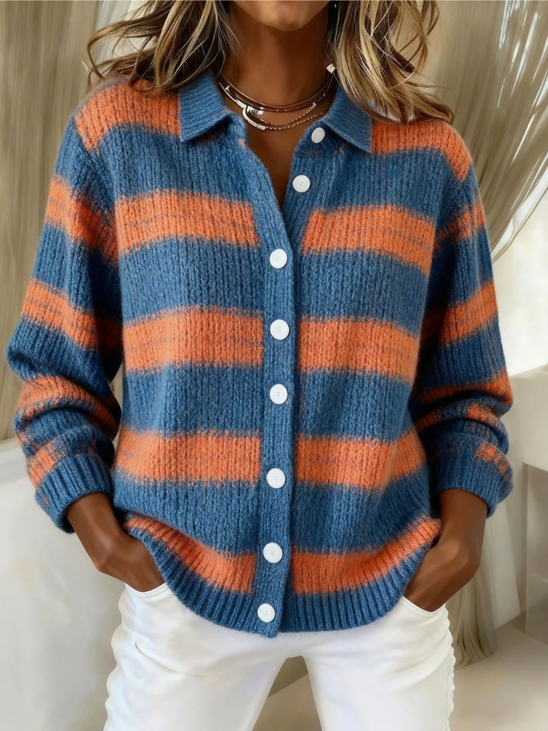 Diletta | Striped Knitted Cardigan