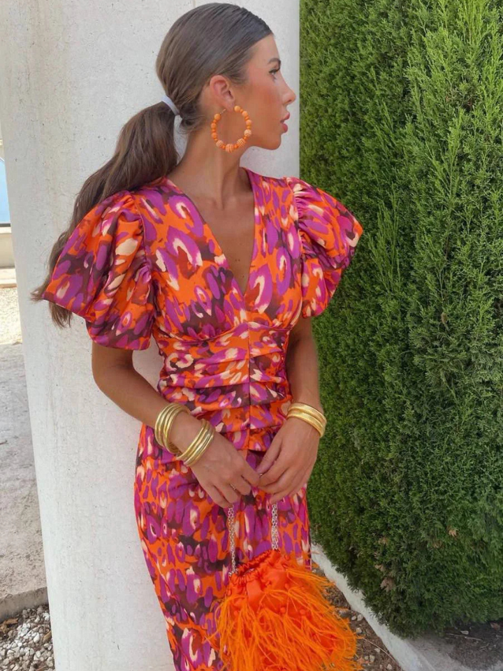 Harrow & Lane™ | Vivid Pleated Midi Dress