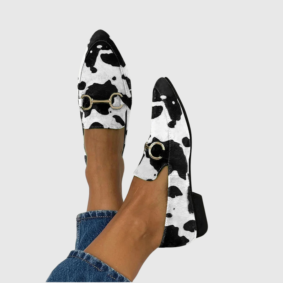 Donata - Printed loafers with buckle detail