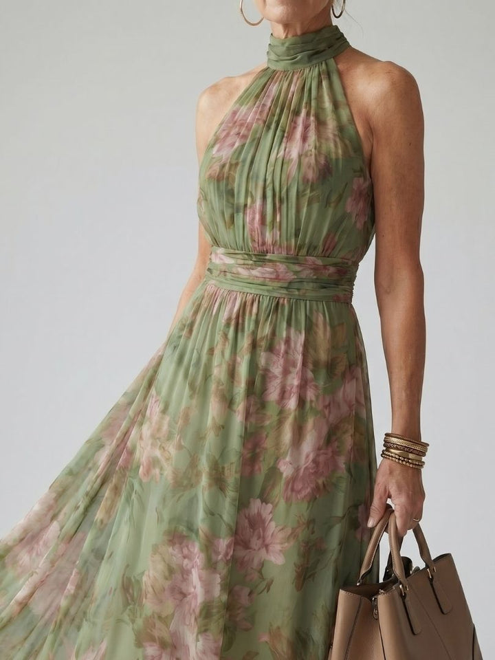 Patricia™ Gathered Halter Midi Dress