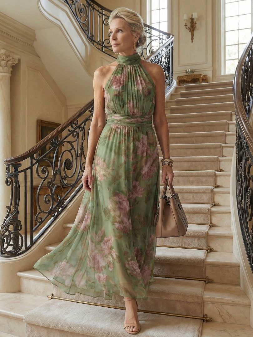 Patricia™ Gathered Halter Midi Dress