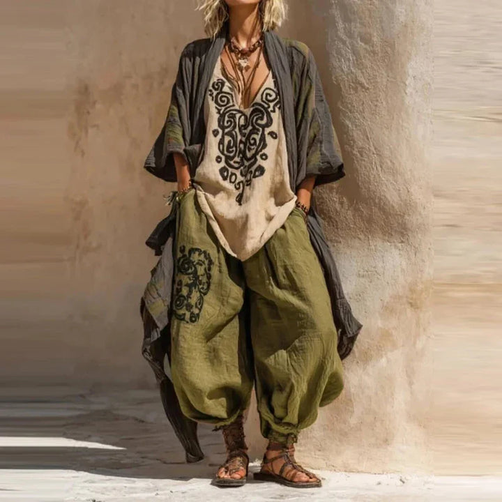Linnea Linen-Blend Matching Set