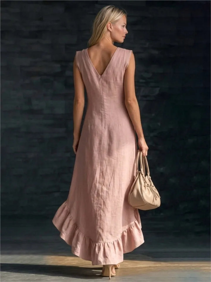 TAMSIN | Sleeveless Maxi Dress with Ruffle Hem