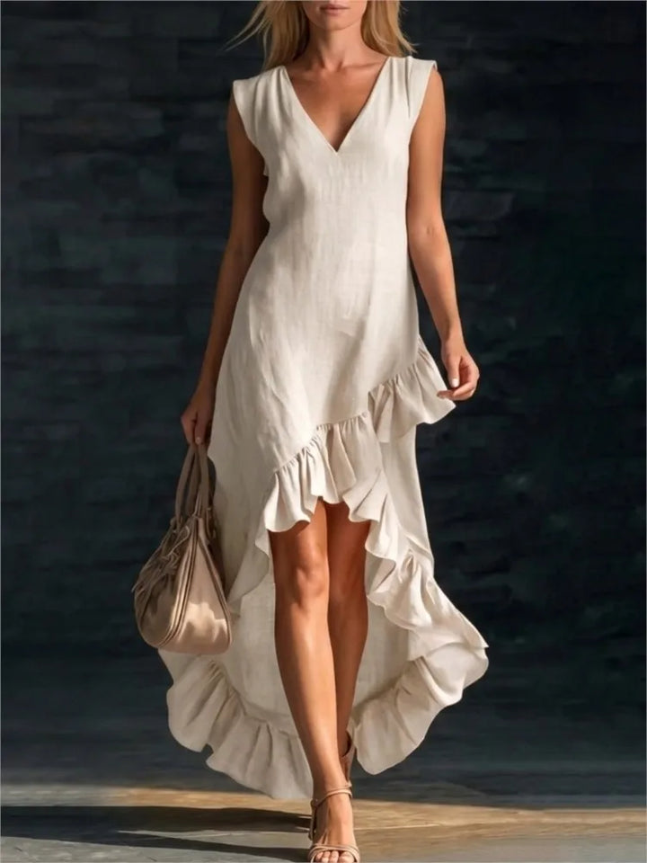 TAMSIN | Sleeveless Maxi Dress with Ruffle Hem