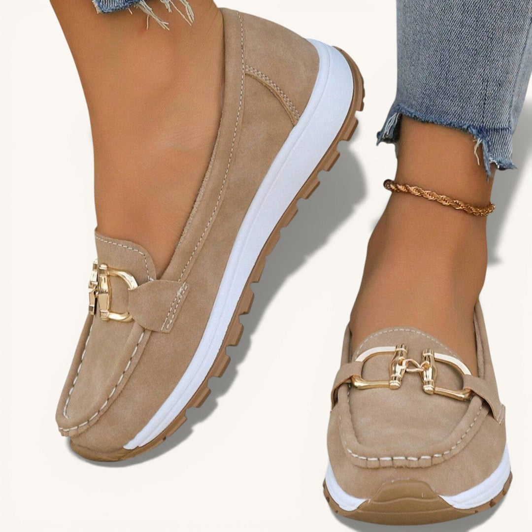 Hedda - Flat Moccasins with Buckle