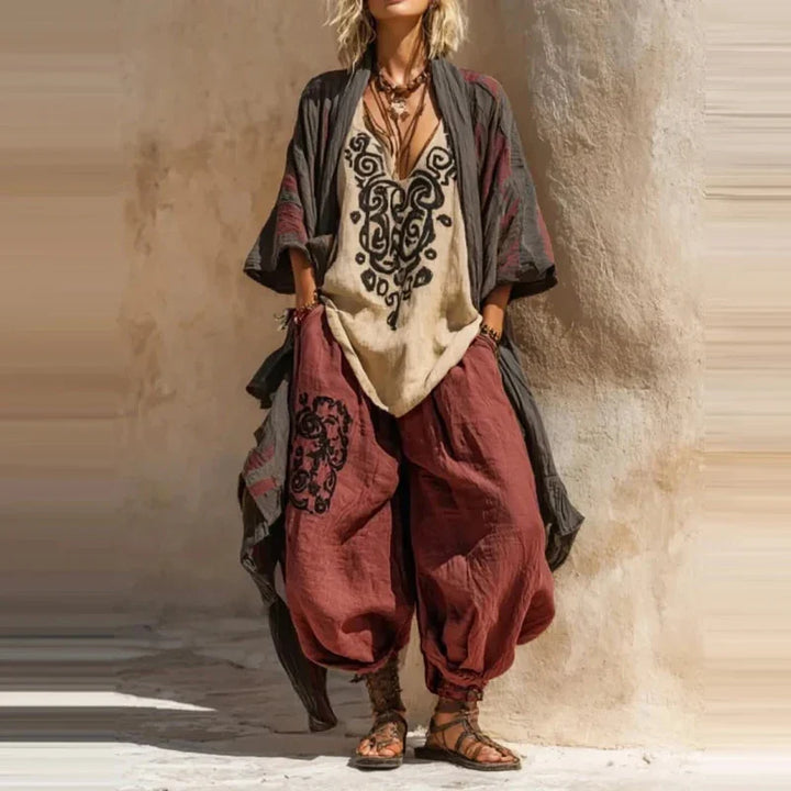 Linnea Linen-Blend Matching Set