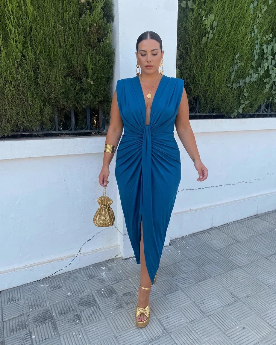 Teodora | Elegant Pleated Dress