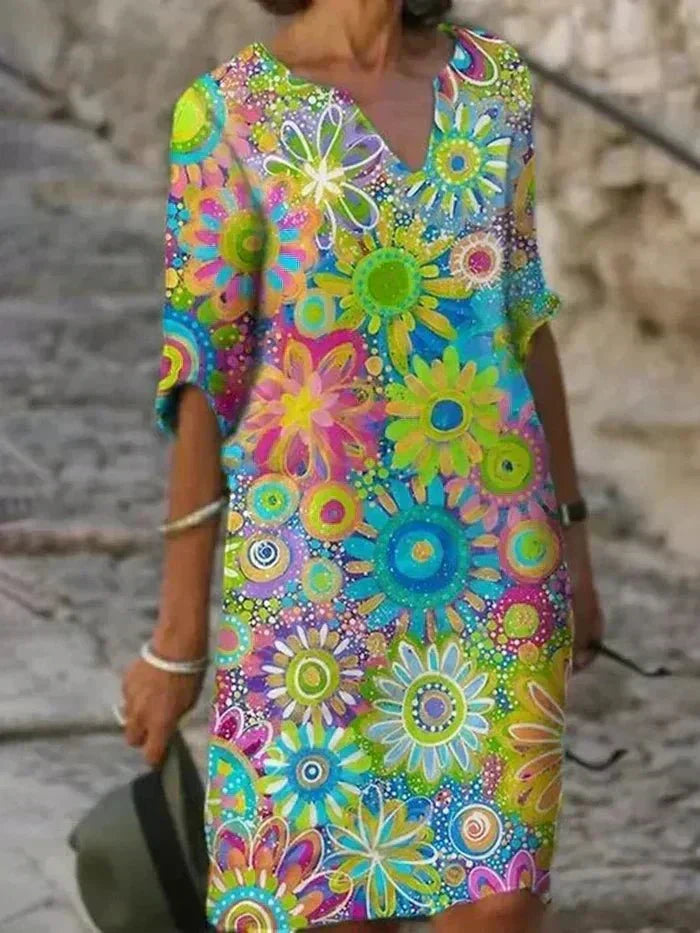 Kendra | Vibrant Floral Midi Dress
