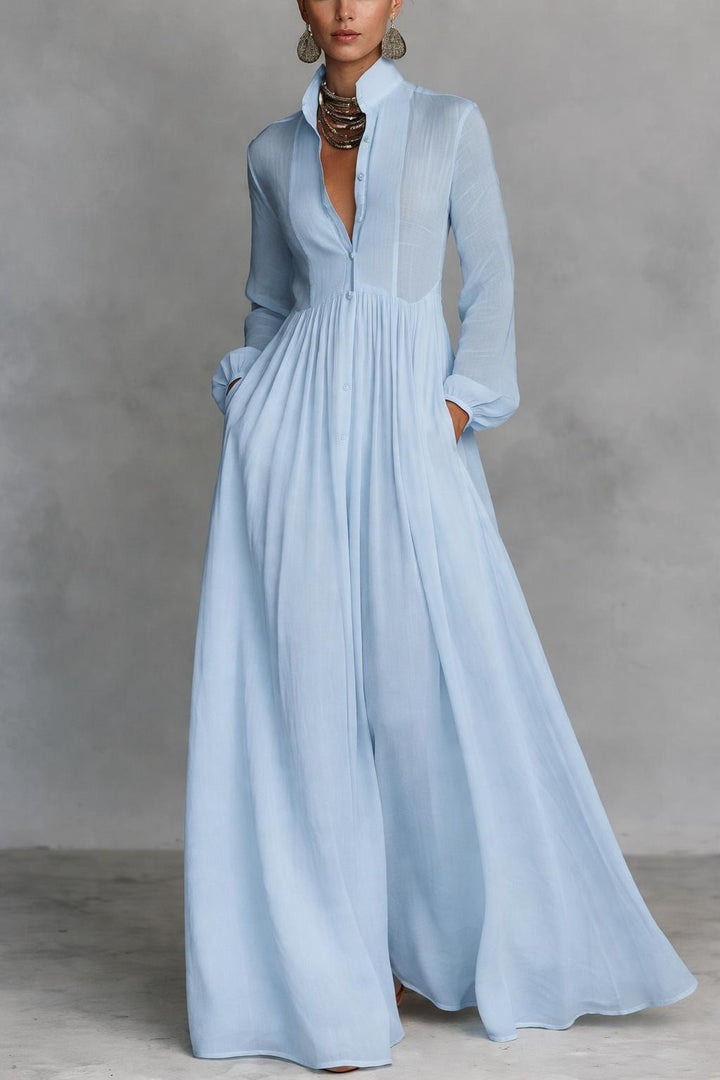 Maeve | Flowing Button-Front Maxi Dress