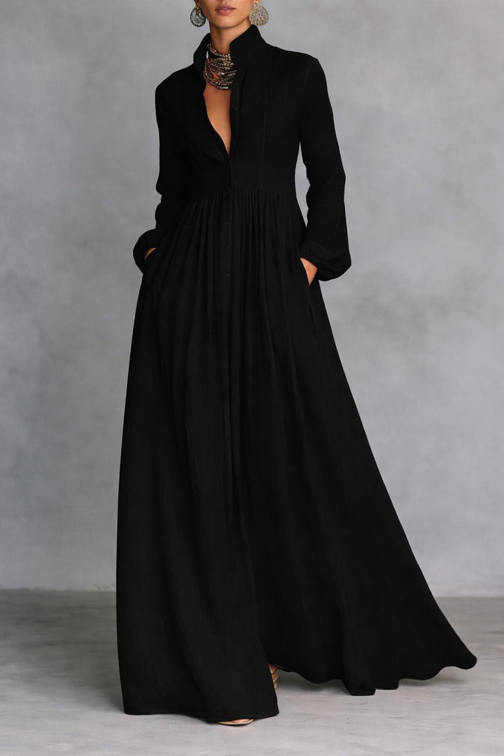 Maeve | Flowing Button-Front Maxi Dress