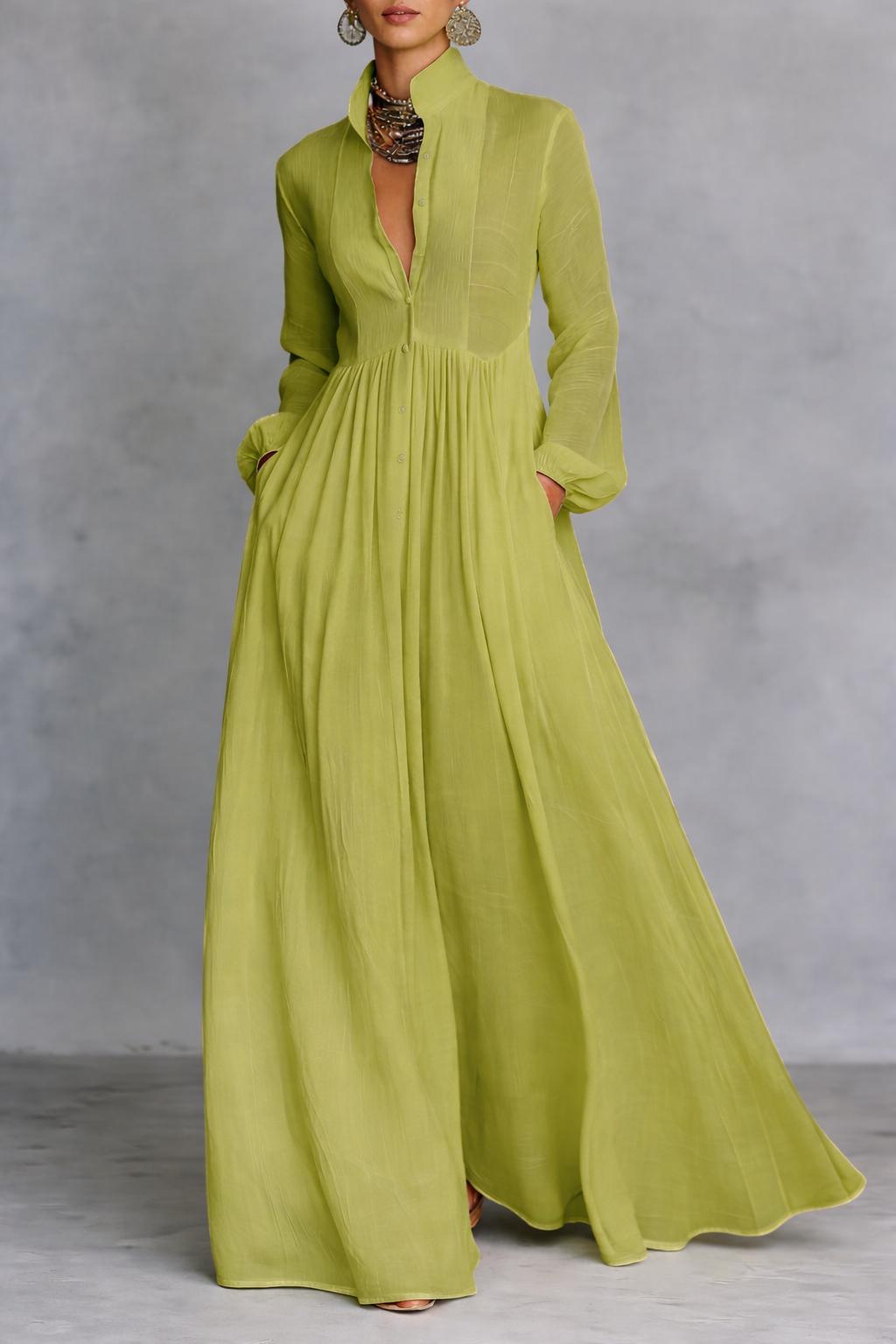 Maeve | Flowing Button-Front Maxi Dress