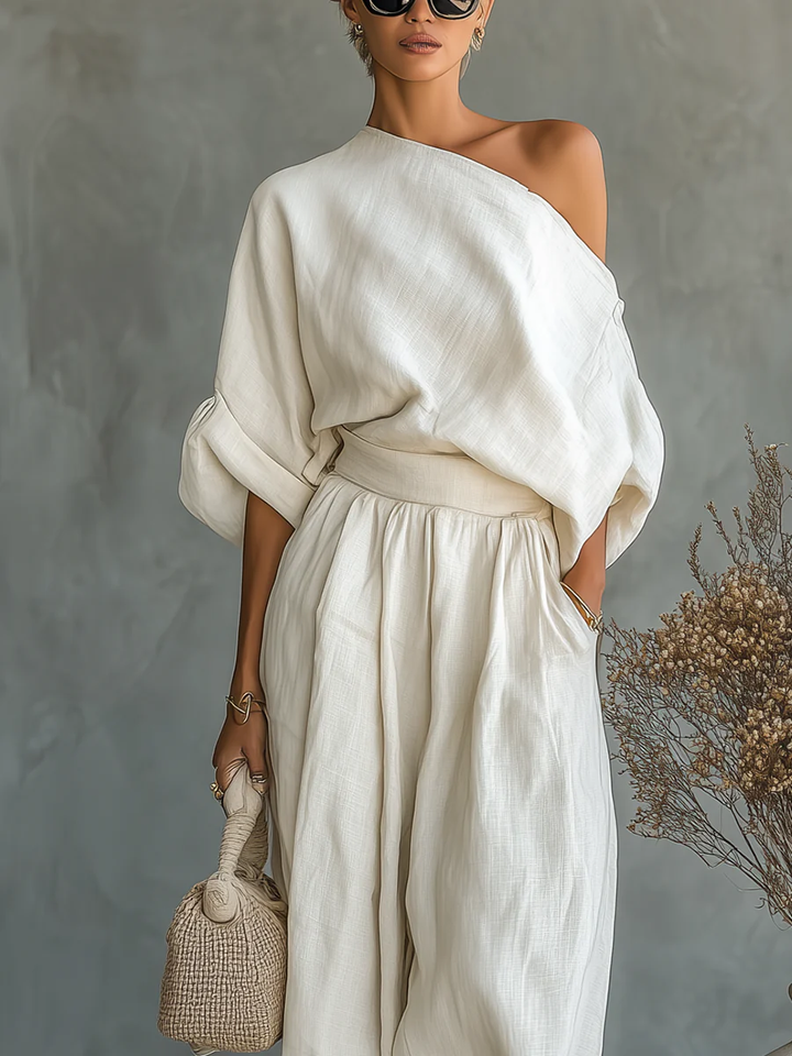 Jane – Elegant One-Shoulder Two-Piece Set