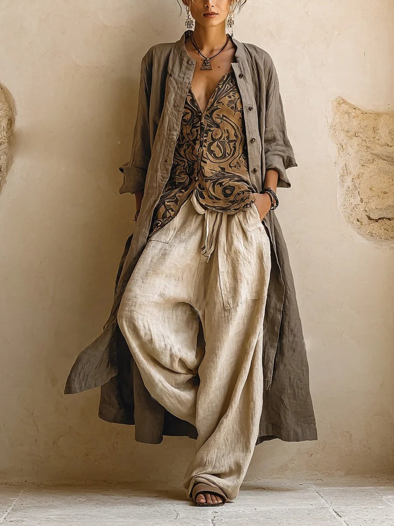Sigrid Linen-Blend Co-ord Set