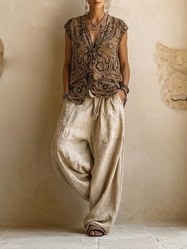 Sigrid Linen-Blend Co-ord Set