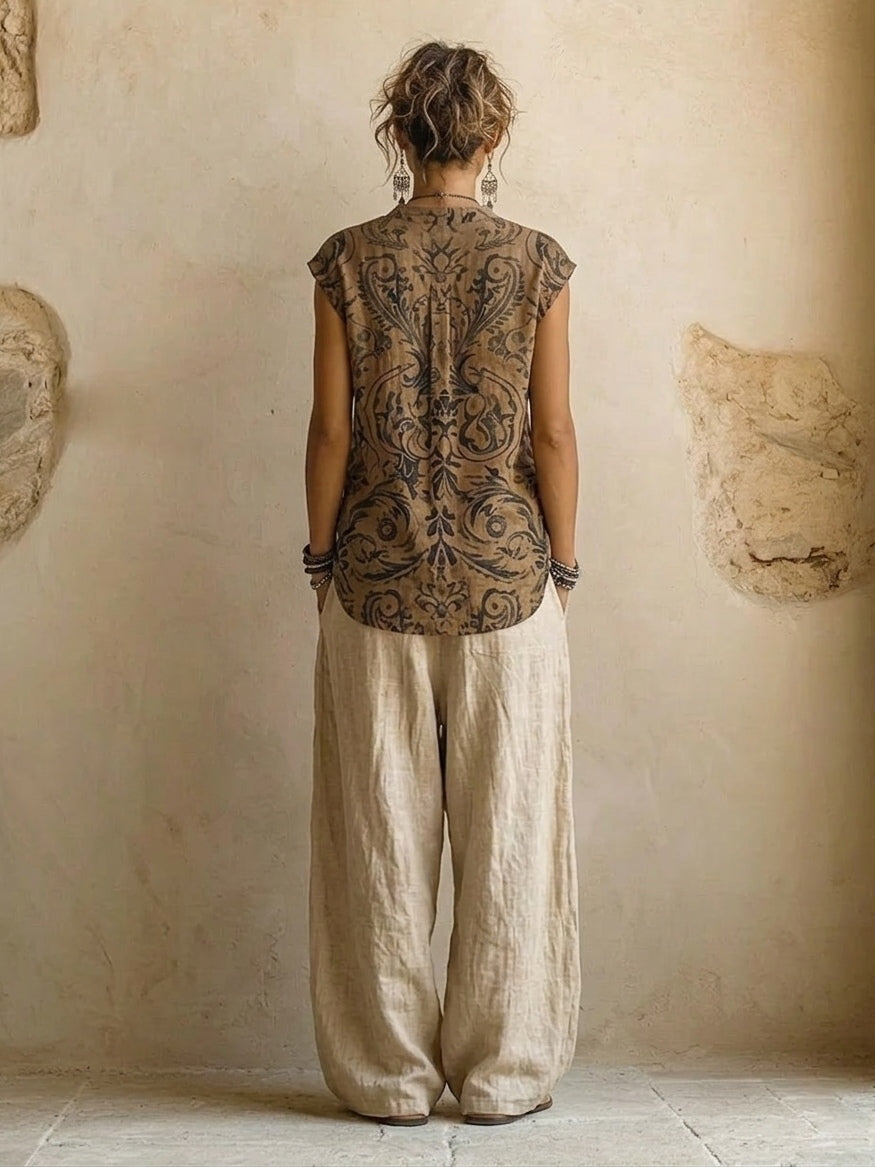 Sigrid Linen-Blend Co-ord Set