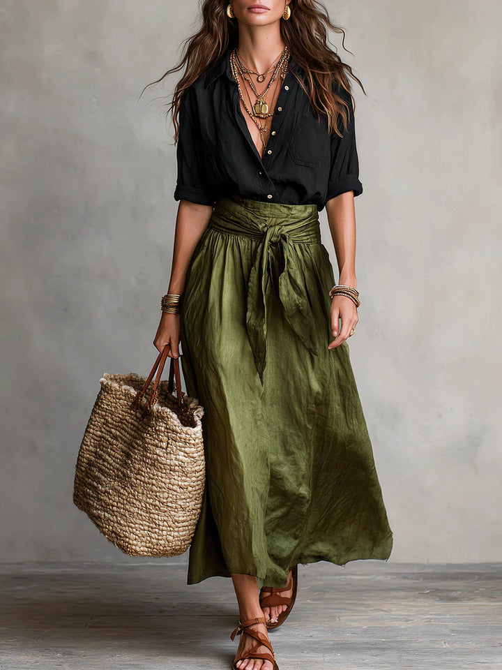 Verena | Tie-Waist Midi Set