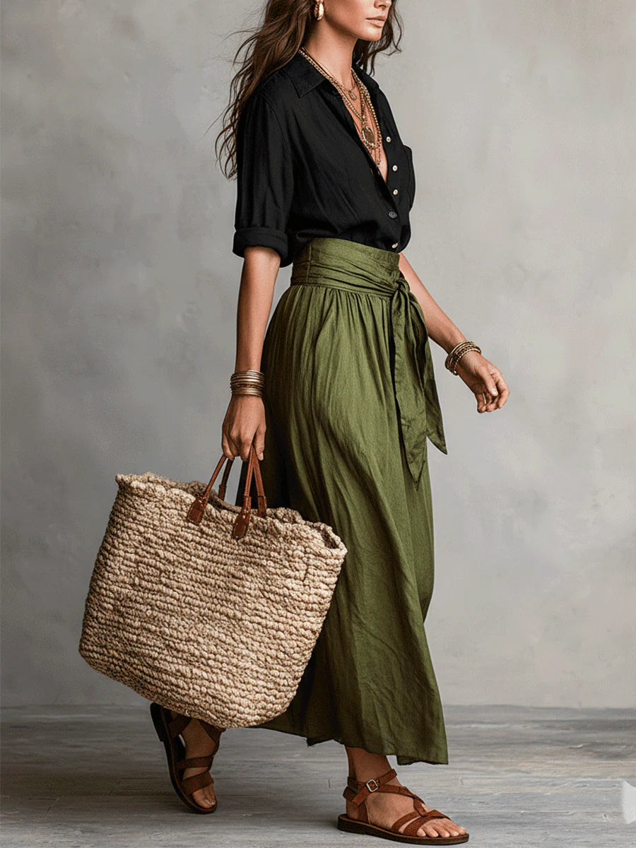 Verena | Tie-Waist Midi Set