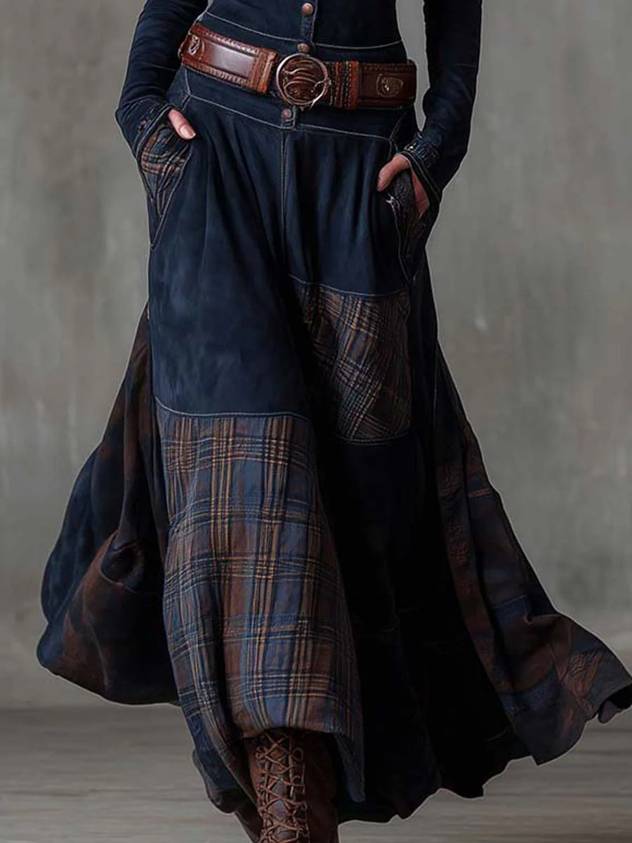 Agatha - Maxi Suede Dress with Belt