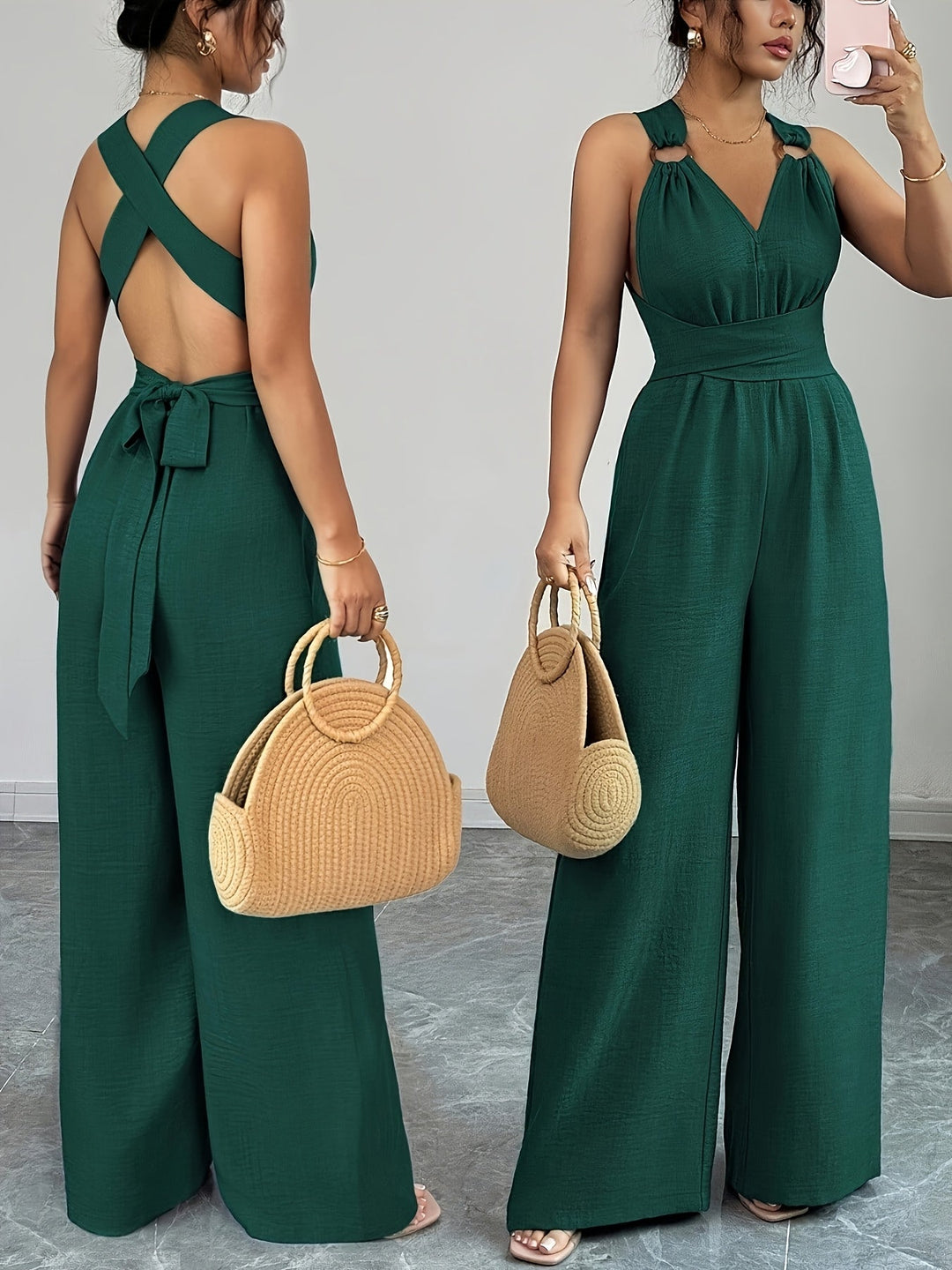 Annelise | Elegant Linen and Cotton Jumpsuit