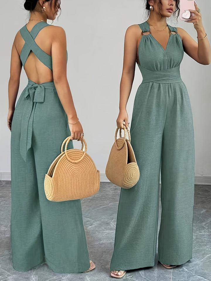 Annelise | Elegant Linen and Cotton Jumpsuit