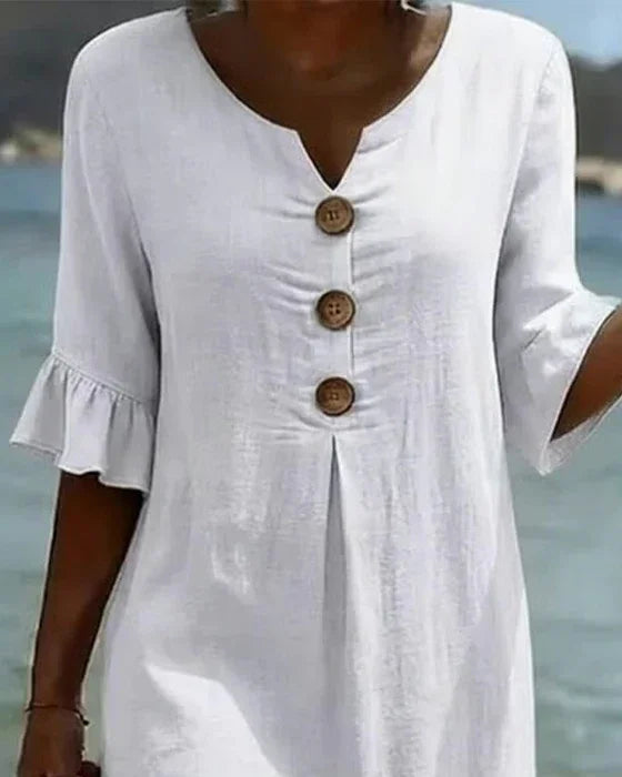 Manuela | Shift Dress with Puff Sleeves