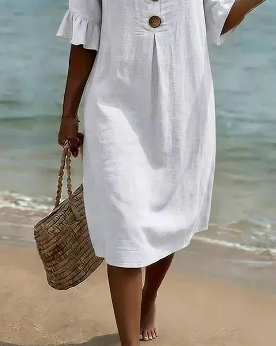 Manuela | Shift Dress with Puff Sleeves
