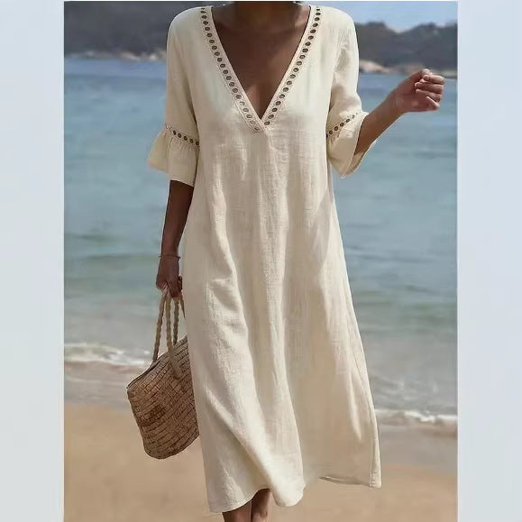 ROSAMUND | Breezy Maxi Dress Flattering Comfort Seaside Style
